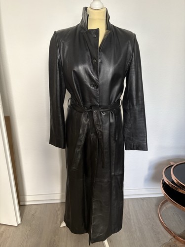 Ledermantel echt leder - ledermantel, schwarz