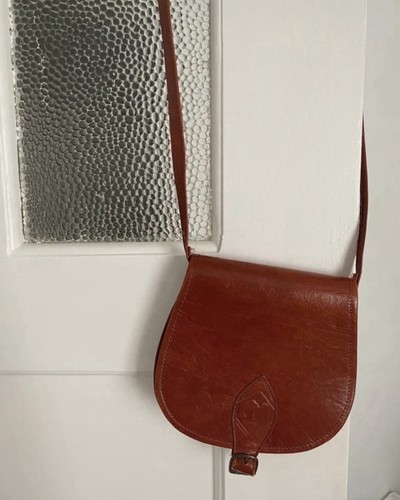 Vintage echtleder satteltasche - vintage,