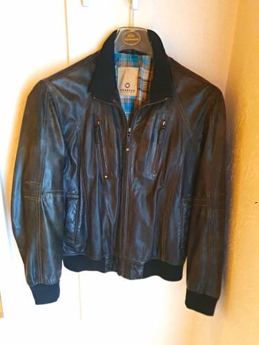 Trapper herren echtlederjacke - trapper,