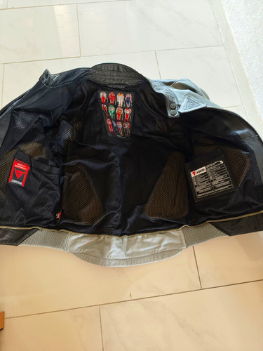 Leder jacke grau - leder,