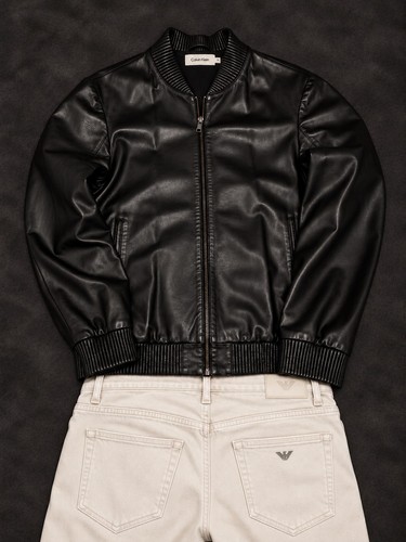 Calvin klein echtlederjacke - klein,