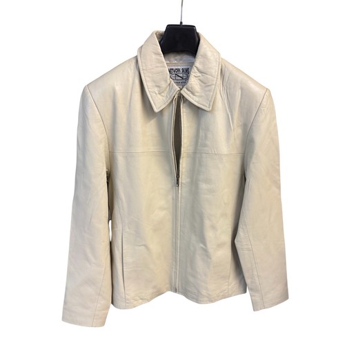 Echtleder lederjacke creme - echtleder,