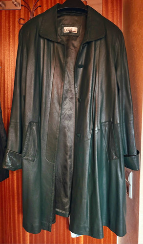 Leather echtleder mantel - echtleder,