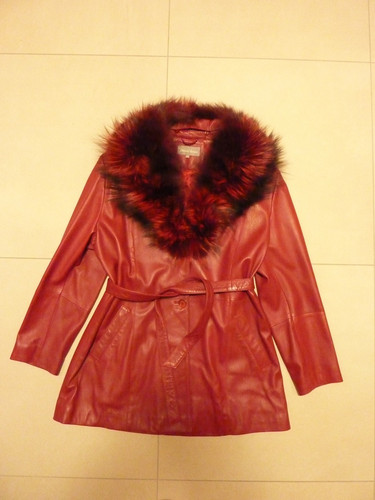 Mantel jacke echtleder mit - jacke,