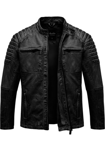 Herren echtleder jacke biker - jacke,