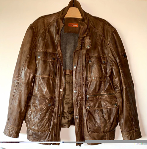 Emilio adani herren lederjacke - emilio,