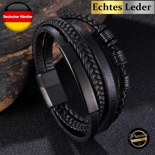 Herren armband schwarz echtes - herren,