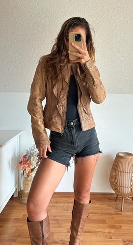 Vintage lederjacke y2k girly - vintage,