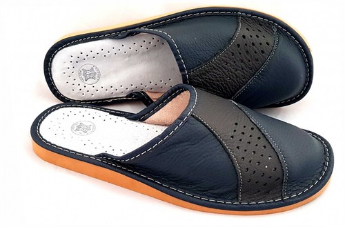 Herren echtes leder pantoffeln - echtes,